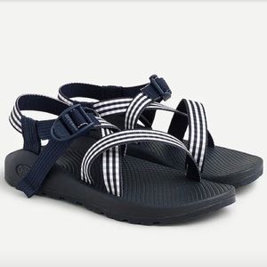 Like New - Navy Gingham J.Crew Chacos